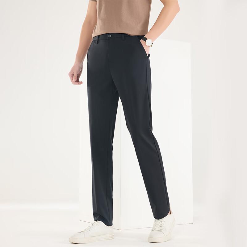 Men's Business Casual Straight Fit Cool Fabric Pants