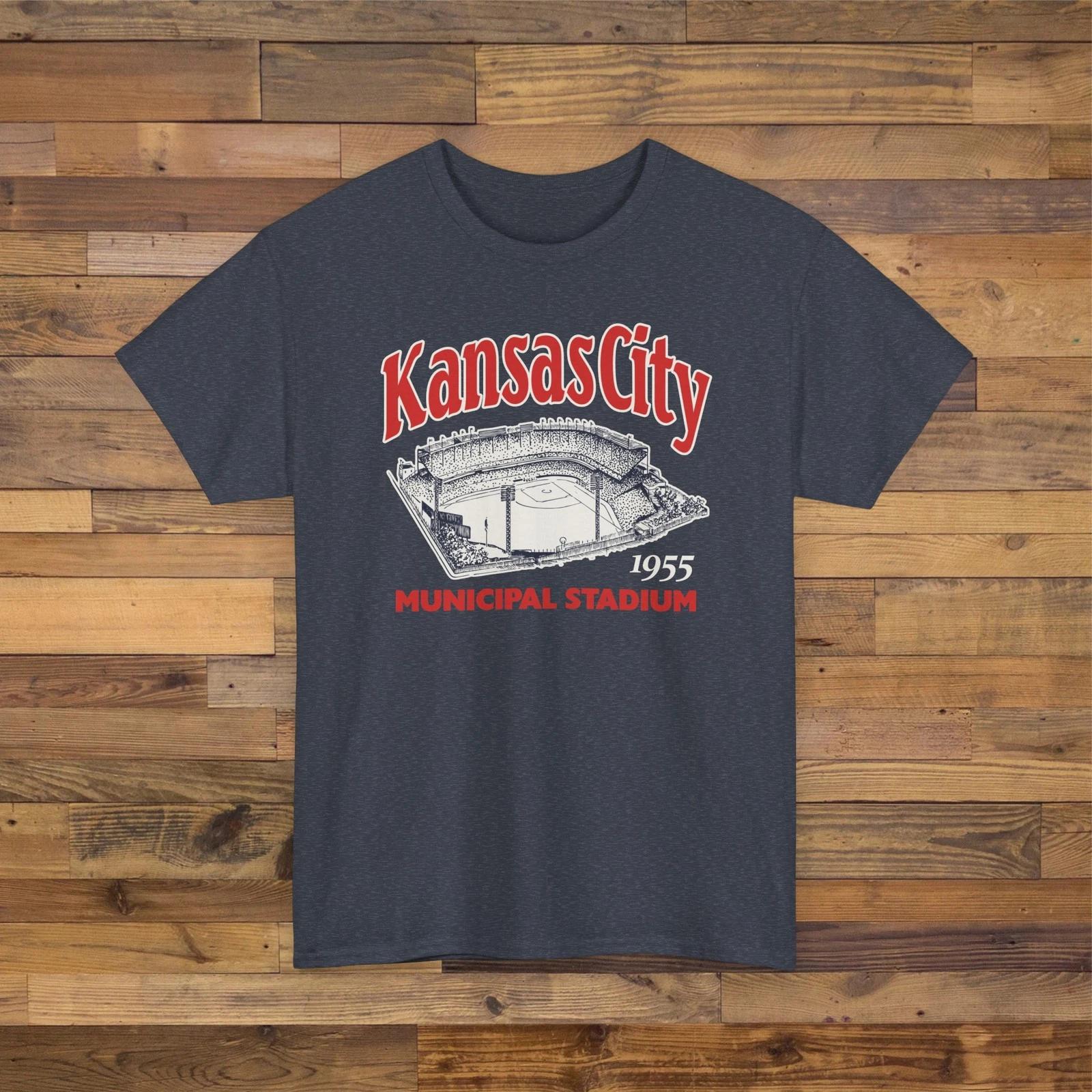 Municipal Stadium 1955 Ballpark T shirt - Kansas City A s Baseball 2XL