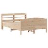 Vidaxl Bed Frame Without Mattress, 135X190 Cm, Solid Pine Wood