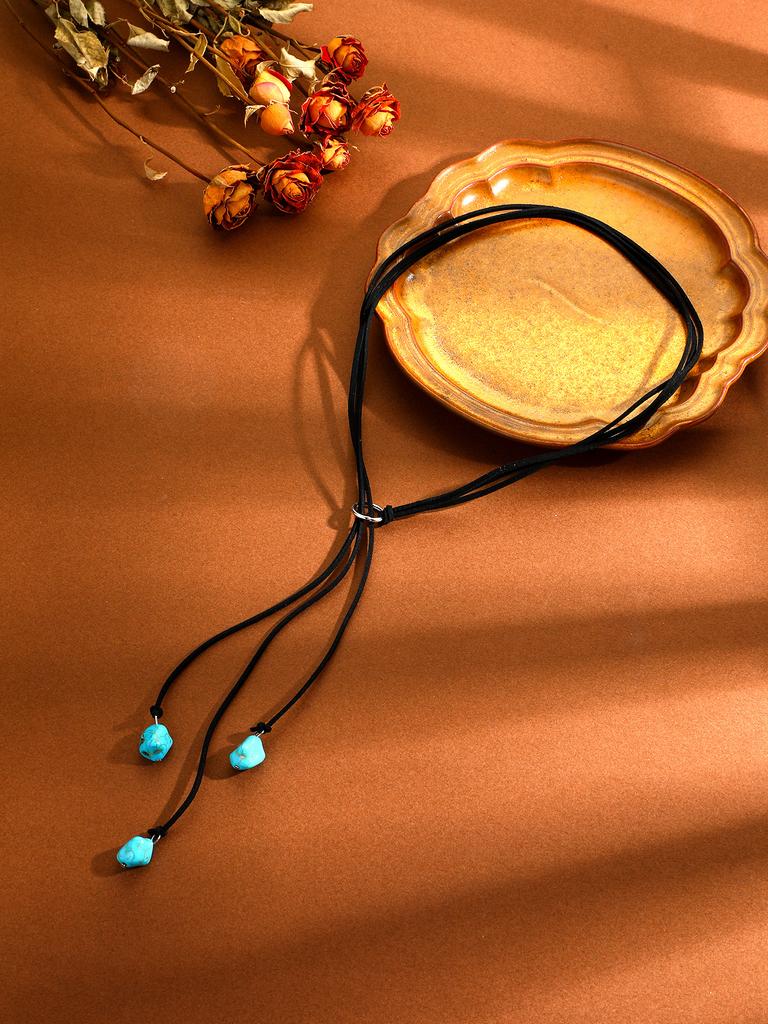 Women Commuter Turquoise Pendant 1PC Sweater Chain Gifts Long Jewelry Vintage Bohemian Fashion Necklace Festival  Jewelry