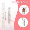 2pcs Double Ended Builder Gel Brush, Hard Gel Nail Brush Professional Builder Gels Brushes French Tip Liner Brushes For Nails With Rhinestone Handle