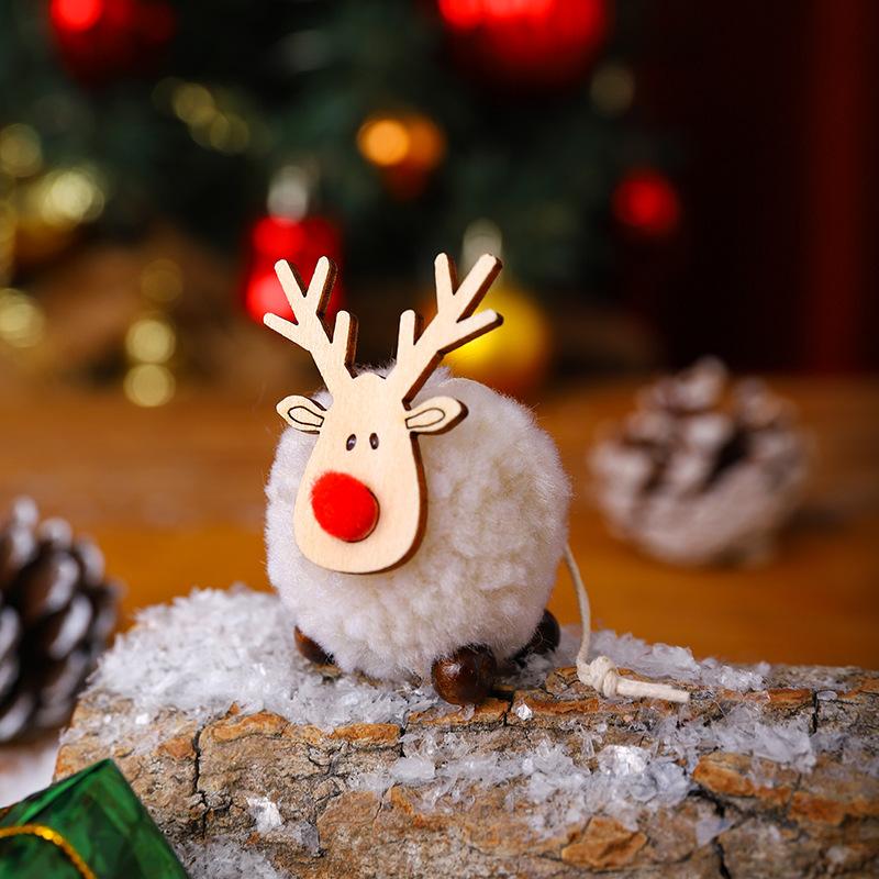 1pc Christmas Decorations Felt Deer Pendants Creative New Elk Pendants Christmas Tree Hanging Gifts