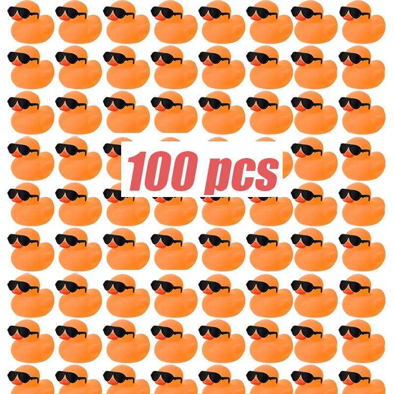 1-100 gab. Mini oranžu gumijas pīļu