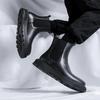 British Style Black Short Martin Boots 2025 Autumn and Winter Single Boots Thick-soled Versatile Sleeve Men's Cigarette Boots 4505-R