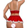 Cosplay Erotic Outfit Mini Skirt Sensual Intimates Sexy Seamless Underwear Bra Garter Set Fancy Crotchless Lingerie Women