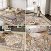 HAOCOO Washable Suitable for All Ethnic Style Fits Tatami Memory Odor Indoor Desk Dining Compatible with Heated Antique Ethnic Pattern Rug, Carpet,