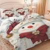 3Pcs Cartoon Santa Claus Print Coreless Duvet Set Multi Size Bedroom Dormitory Bedding Decoration Comfortable Machine Washable