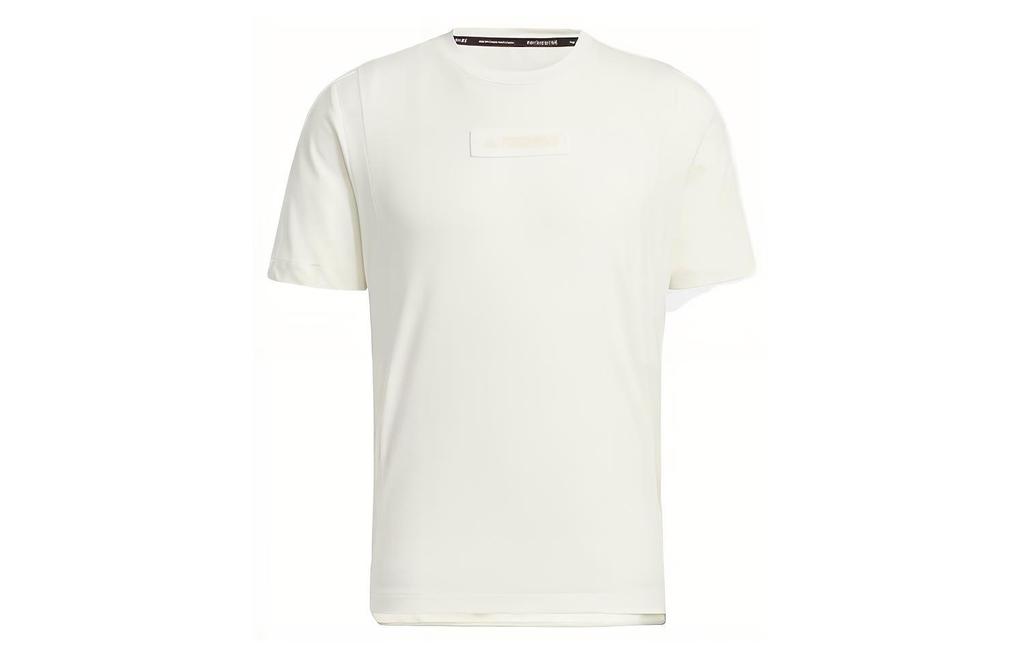 Adidas T Shirts Unisex White Crew Neck Moderate Straight Fit HE5250