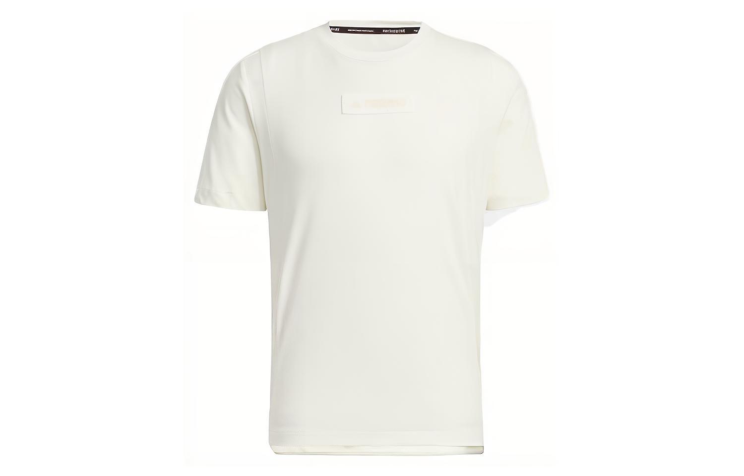 Adidas T Shirts Unisex White Crew Neck Moderate Straight Fit HE5250 XS
