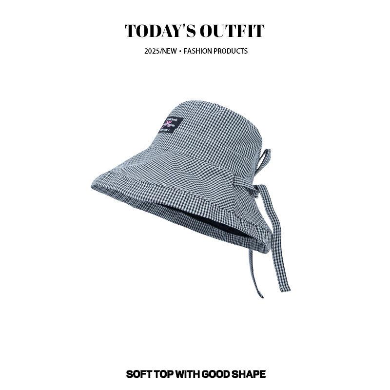 

Японская мода Плиссированная шляпа-панама из песочного хлопка Моющаяся шляпа Женская шляпа в корейском стиле Литературный бант с широкими полями Солнцезащитная шляпа