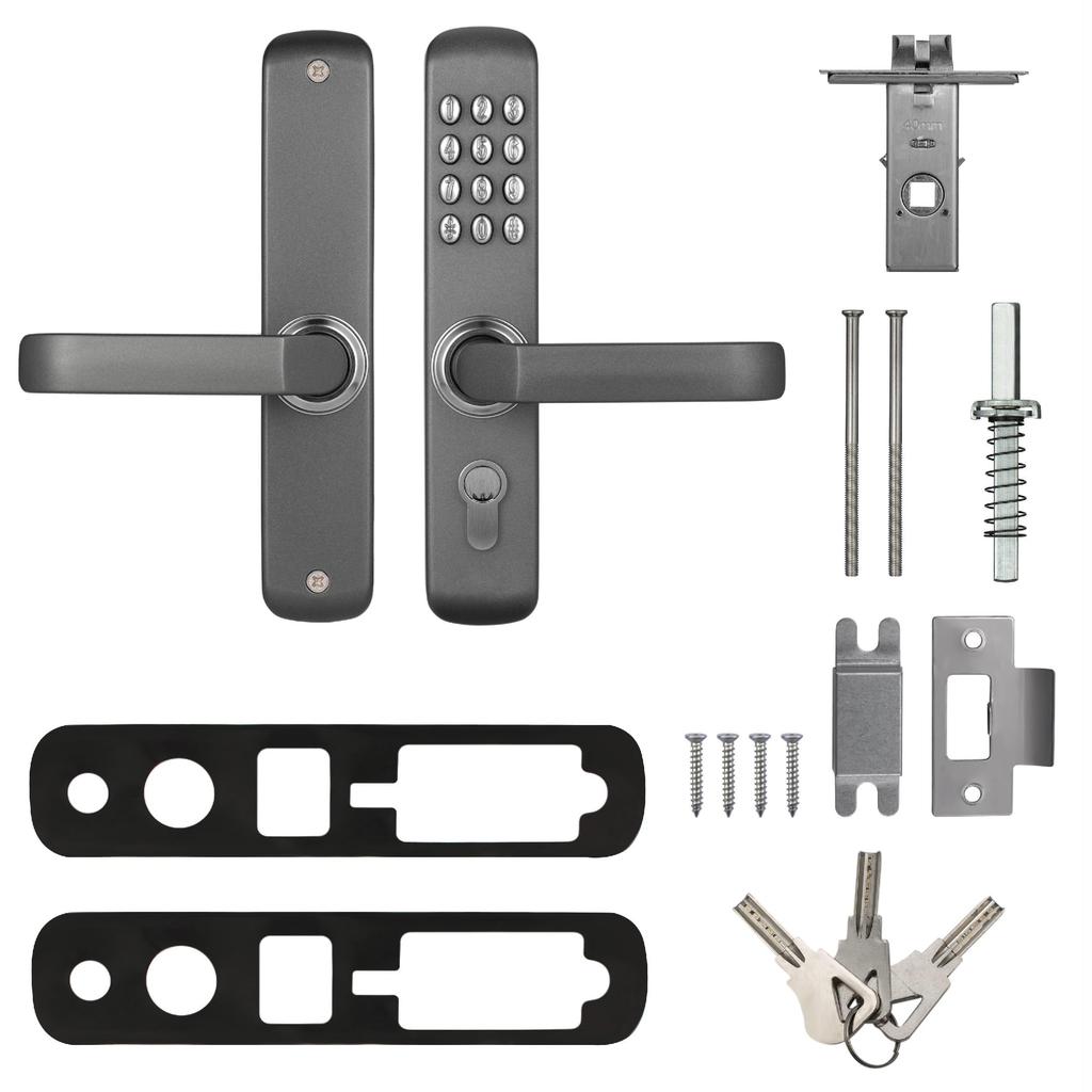 MUTEX Mechanical Keyless Lock MX230G with Keypad Mechanical Key Both Internal and High Japanese Instruction Manual Included & Entry, External,