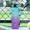 1000ml Colorful Frosted Water Bottle Motivational Drinking Bottle Sports Water Bottle With Time Marker Portable Reusable Cups