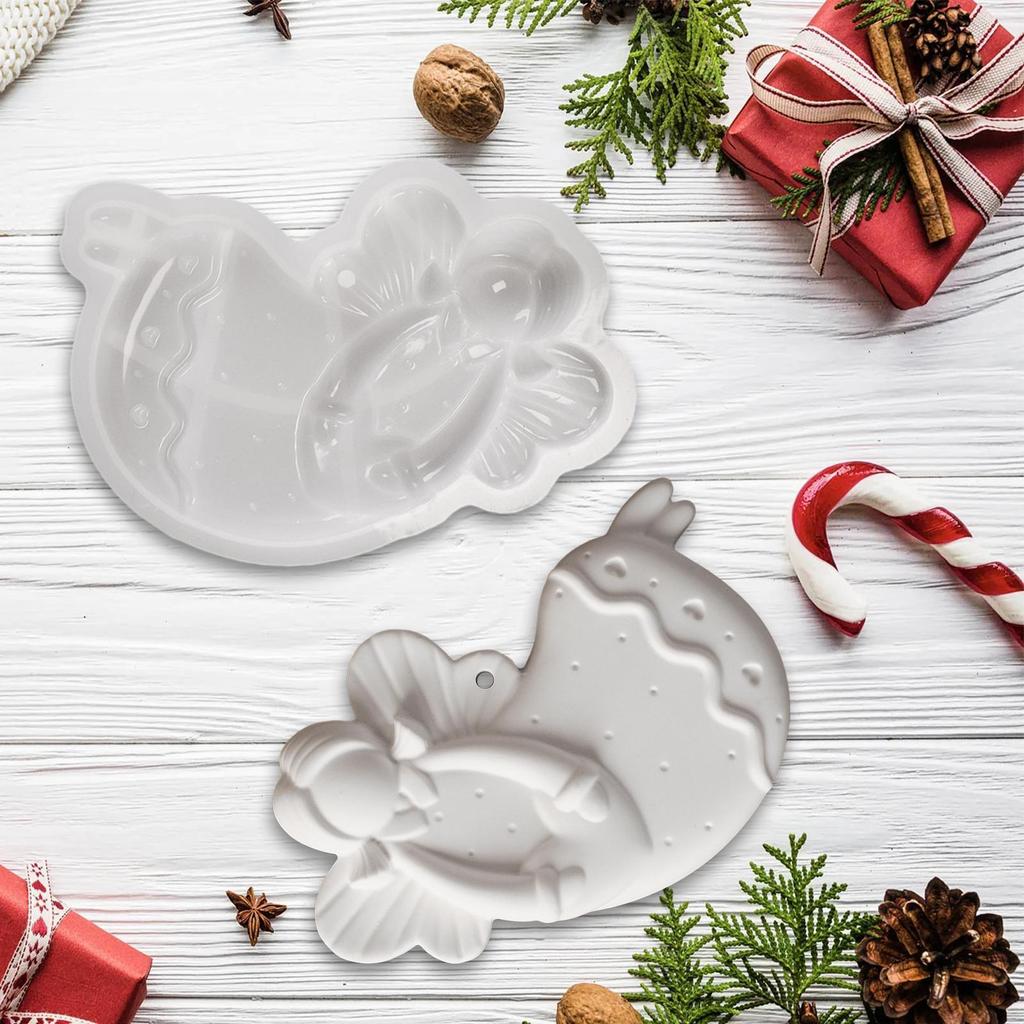 Cute Little Angel Resin Molds Pendant DIY Casting Plaster Wax Christmas Ornaments Silicone Angel Reusable Craft Mold Home Decor