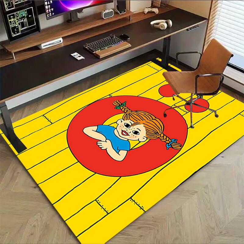 1PC Pippi Longstocking Extra Large Non Slip Floor Carpet, Office, Family, Bedroom, Studio Large Area Rug Indoor Rugs