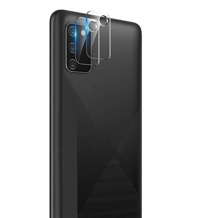 Protection Caméra en Verre Trempé - BOOLING - Compatible Samsung Galaxy A02s - Lot de 2 - Anti-traces - Résistant aux chocs