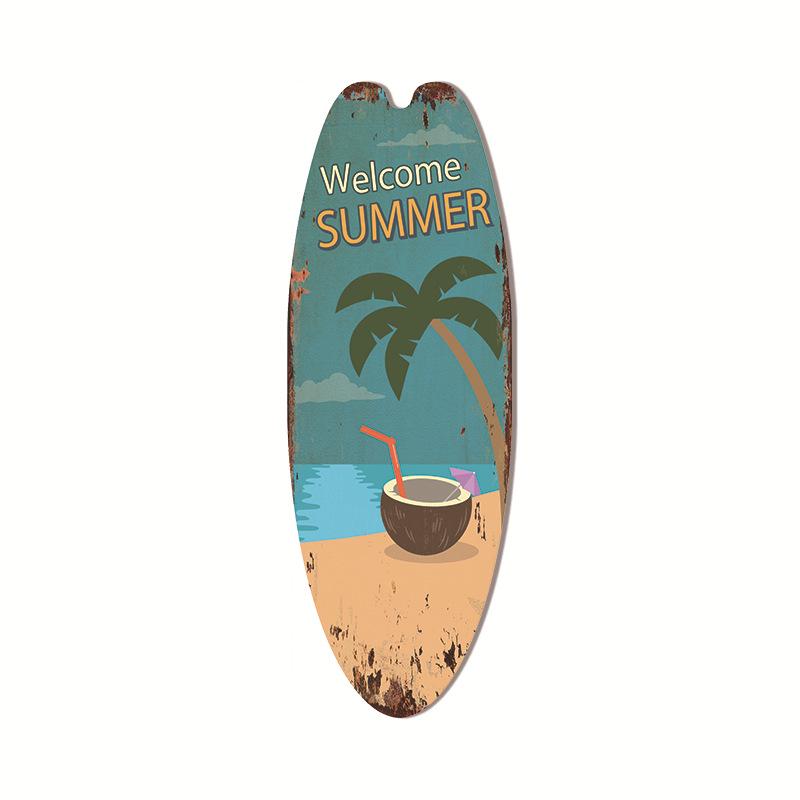 Hawaiian Surfboard Pendant Beach Wall Decoration Sign