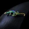 New Crystal Lizard Brooches for Women and Men Animal Pins Summer Shining Rhinestone Brooch Jewelry Kids Accessories