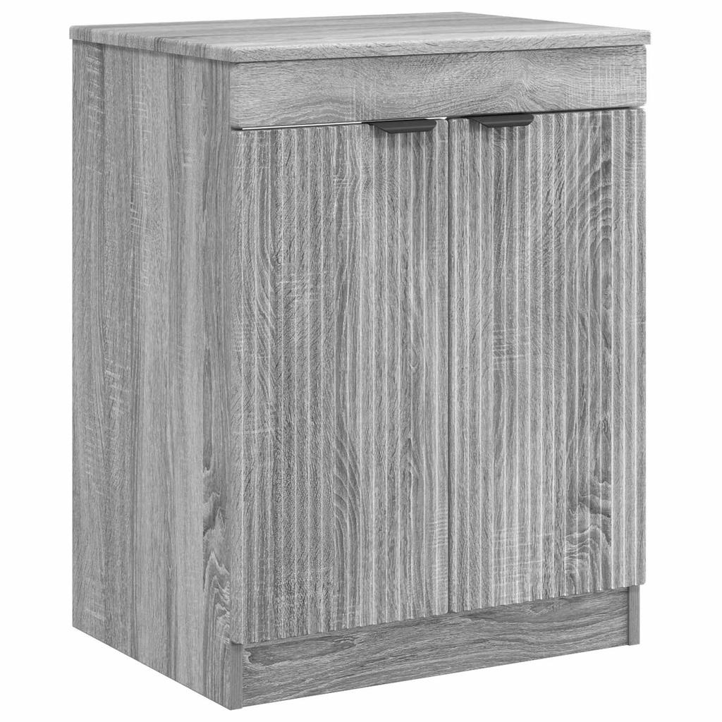 Bathroom Furniture Set Gray Sonoma Engineered Wood