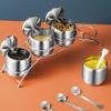 304 Stainless Steel Seasoning Jar Set with Bridge Stand