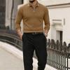 Men's Long Sleeve Turn-Down Collar T-Shirt