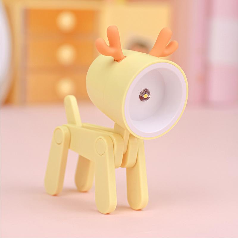 Adorable Mini Desk Lamp Puppy Night Light for Bedroom & Dorm