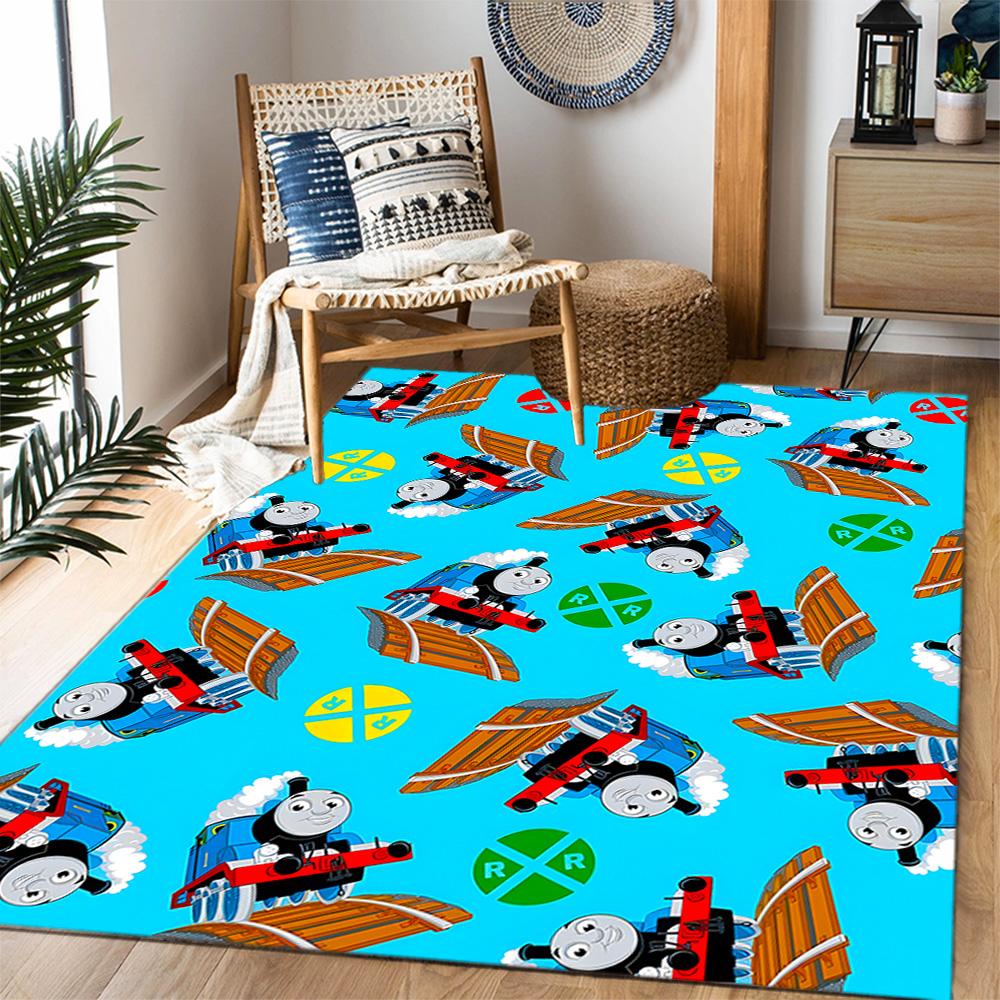 Thomas Train Birthday Party Carpet Design for Hallway Dormitory Game Room Balcony Antislip Carpet Anime Office Decor