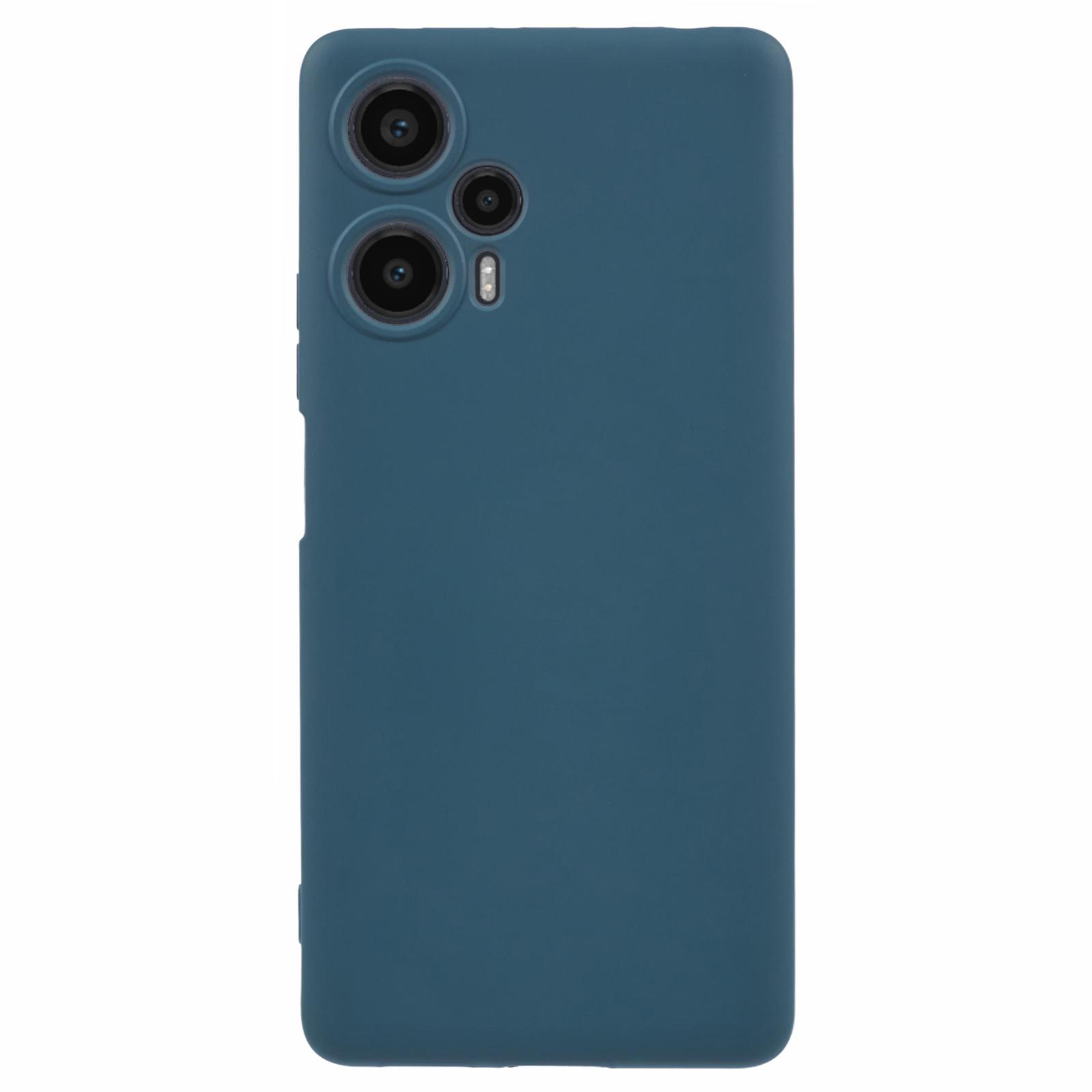 

For Xiaomi Poco F5 5G/Redmi Note 12 Turbo Case 2.0mm TPU Phone Cover Fiber Lining Midnight Green