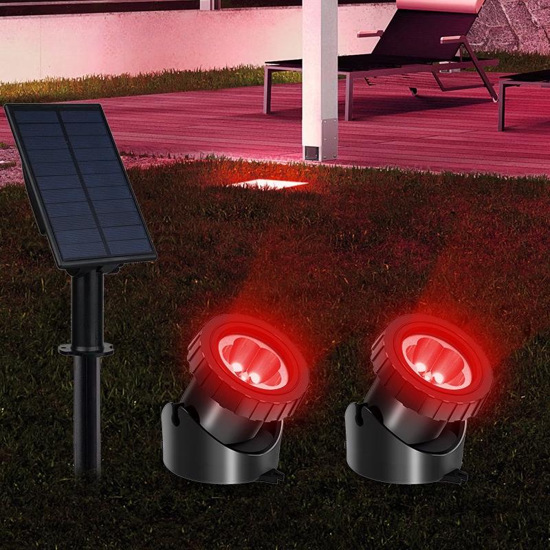 NuFeng 3-in-1 RGB Solar Garden Spotlights