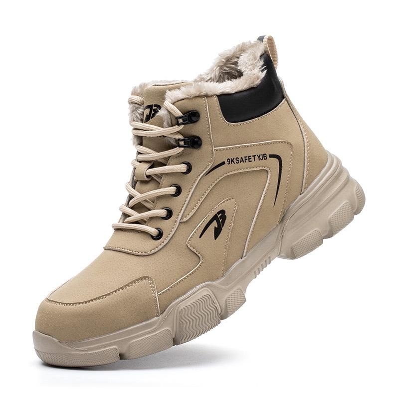 Men's Steel Toe Work Boots - Four-Season, Anti-Smash, Puncture-Resistant, Durable Construction Safety Shoes