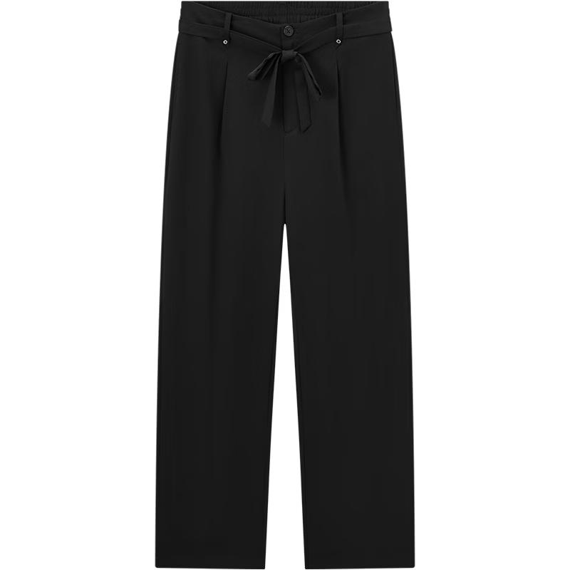 EICHITOO Women s High-Waisted Draped Wide-Leg Pants S