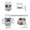 GOOFIT 47mm Large Bore Cylinder Kit Head for 80cc GY6 139QMB ATV Go-kart
