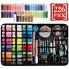 226Pcs Sewing Needle Thread Kit Portable Beginners Hand Sewing Supplies with 43 XL Spools Needles Scissors Sewing Accessories