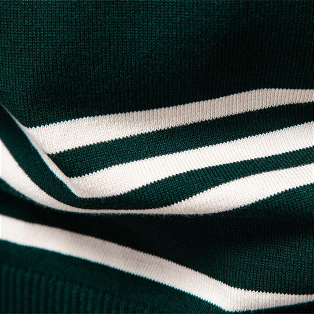 AIOPESON 2025 Color Block Henley Polo Pánské Pruhované Dlouhý Rukáv Nové Podzimní Designérské Společenské Business Prvotřídní Polokošile Pánské