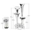 12V 185dB Four Trumpet Air Horn with Compressor - Silvery Musical Sound for Trucks / Cars