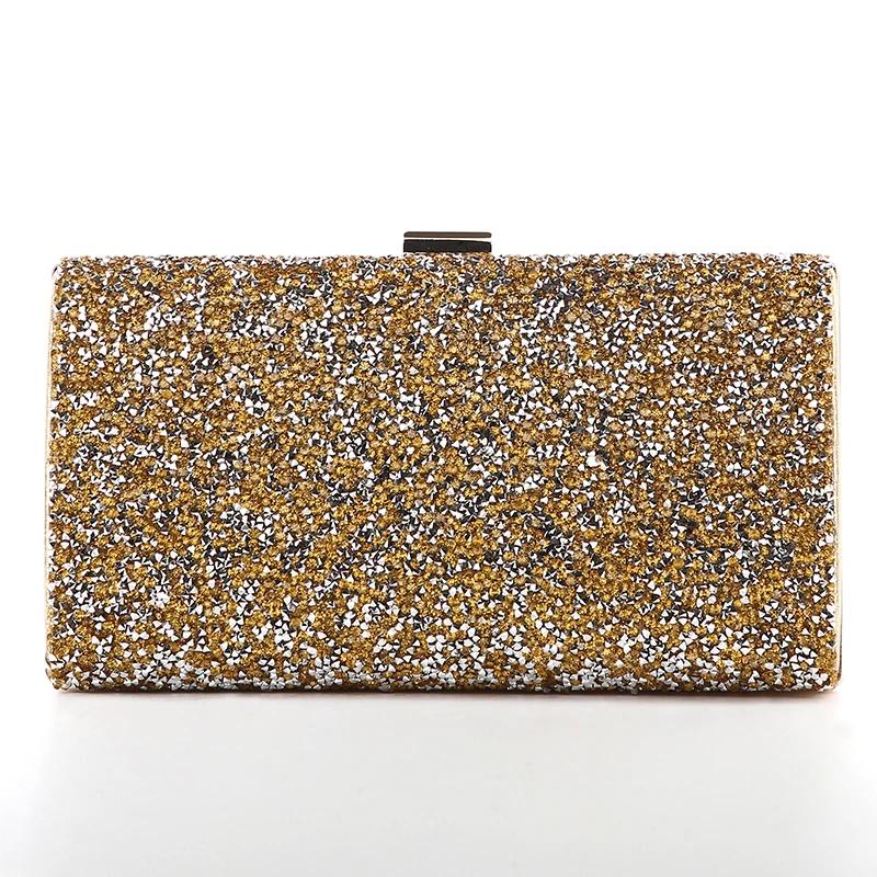 

Women Diamond Wedding Clutch Purse and Handbag Elegant Evening Clutch Bag for Party Diamond Sequin Gold Silver Shoulder Bag ZD03