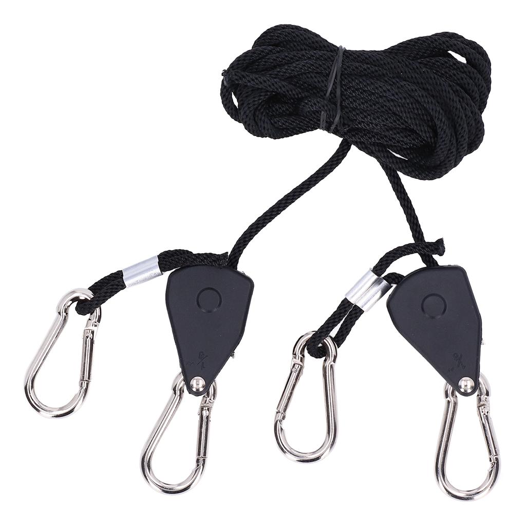 2 buc. 1/8in Agățătoare cu Clichet pentru Lumina de Creștere, Ajustabilă, Heavy Duty, Agățătoare cu Clichet, Agățătoare cu Cârlig cu Rezistență Ridicată