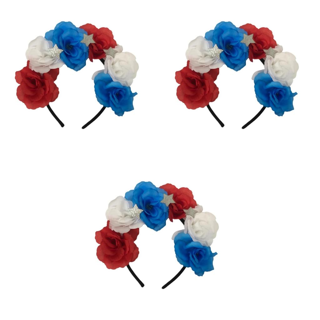 Das Platin-Jubiläum der Königin Rot Weiß Blau Blume Haarschmuck Krone Feiern Sie stilvoll!