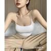 Chest Pad Tank Top Ice Silk Halter Crop Tops Women Summer Camis Backless Camisole Fashion Tube Lady Sleeveless Cropped Vest