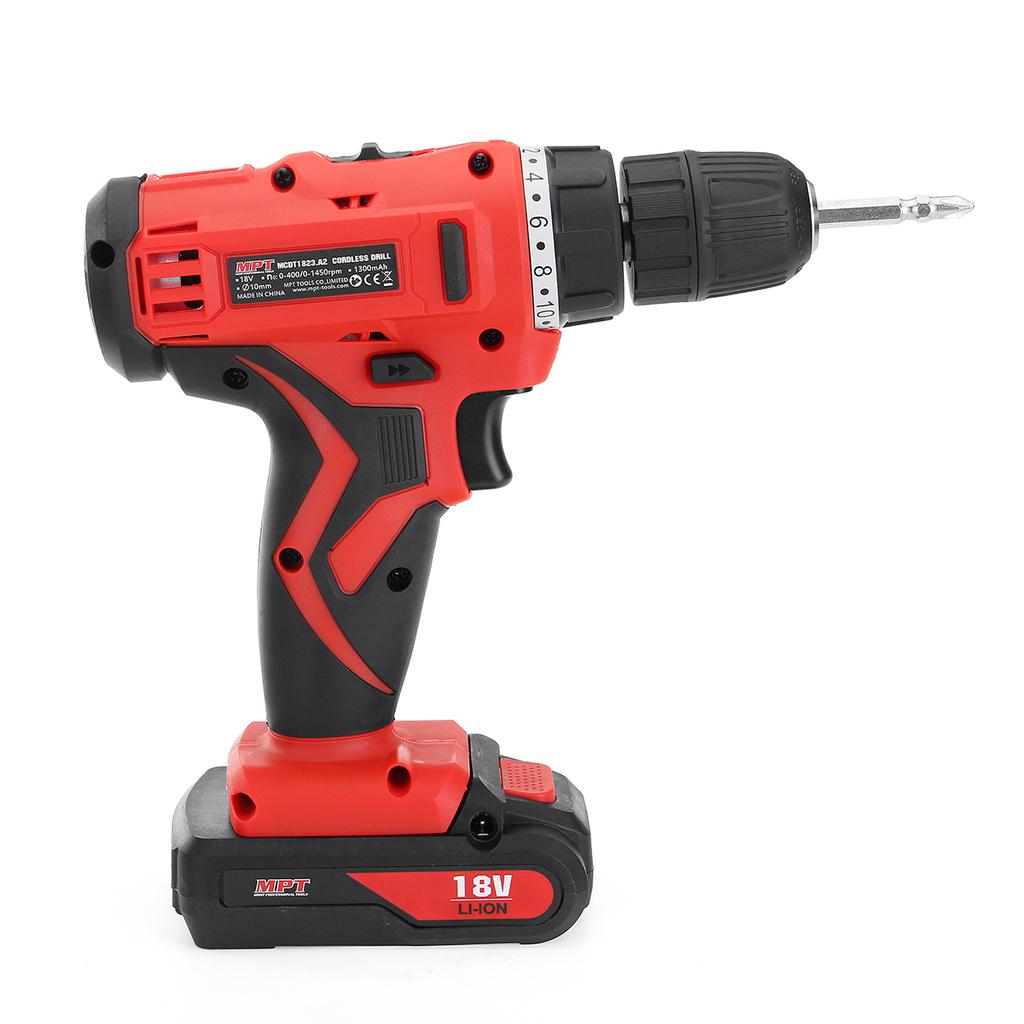 MPT Cordless Power Drill Driver Screwdriver 1//4/" Hex LED with Battery /& Charger