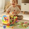 Montessori Educational 7In1 Wooden Shape Matching Game Boys and Early Development Music Color and Shape Fine Coordination Kindergarten Gift Toy, Toy,