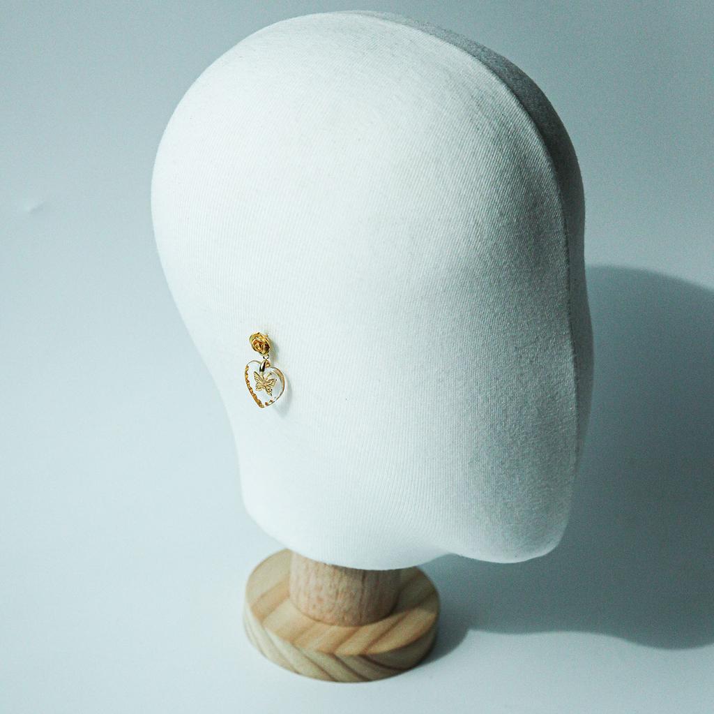 Lovuee Gold Rose Butterfly Crystal Earrings