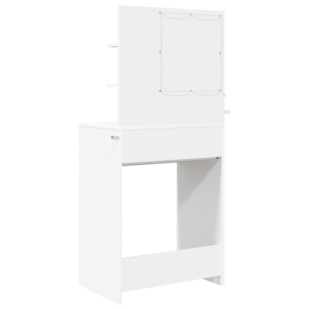 Bedroom Vanity Table with Shelf White 80 X 39.6 X 135 Cm