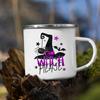 witch pumpkin printing mug retro Halloween enamel handle cups Coffee Tea milk Mugs party Kitchen decorate fun gift for children
