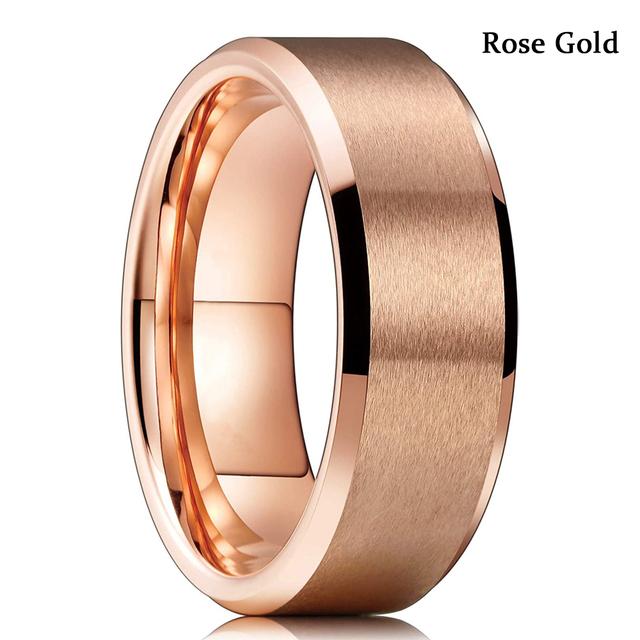 Mode 8mm Männer Rote Nut Abgeschrägte Kante Edelstahl Keltischen Drachen Ring Zirkon Inlay Rot Carbon Fiber Ring Männer hochzeit Band