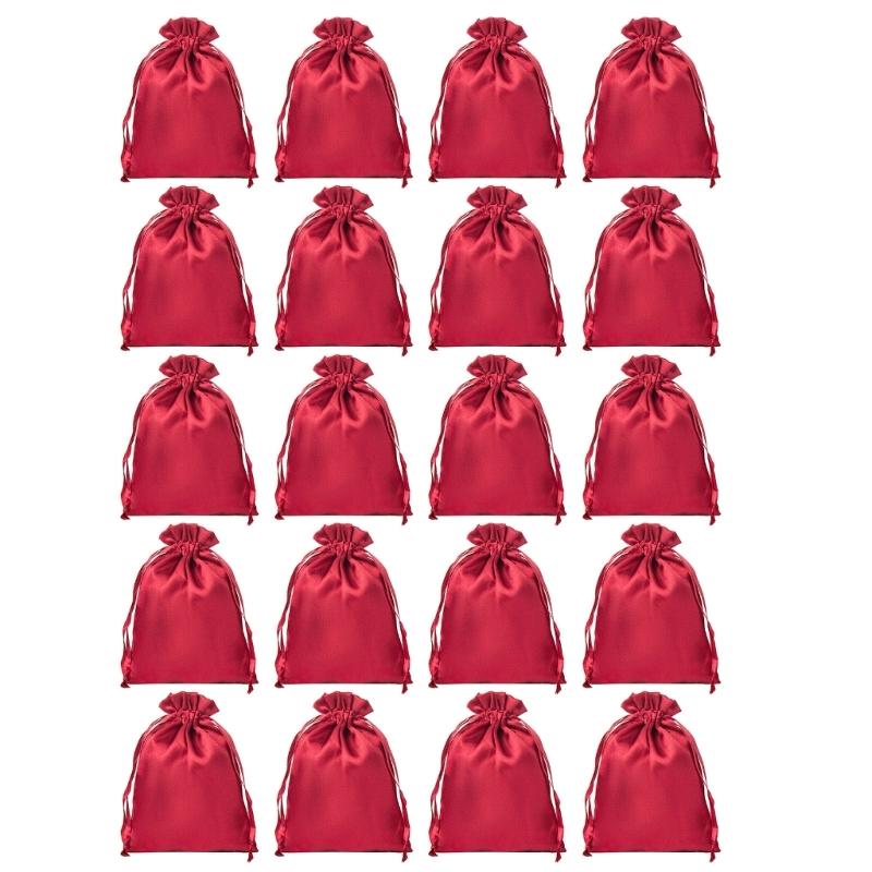 Candy and Jewelry Gift Bags 20 Pack In Smooth Fabric with Pull Tie for Sachets Guest Gifts and Home Storage Use