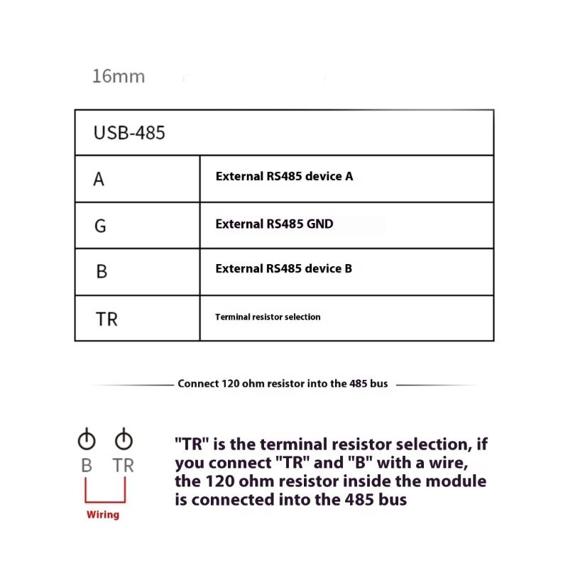 RS485 to USB Converter Serial Port Cable Industrial Communication Module Replacement For PLC Controller