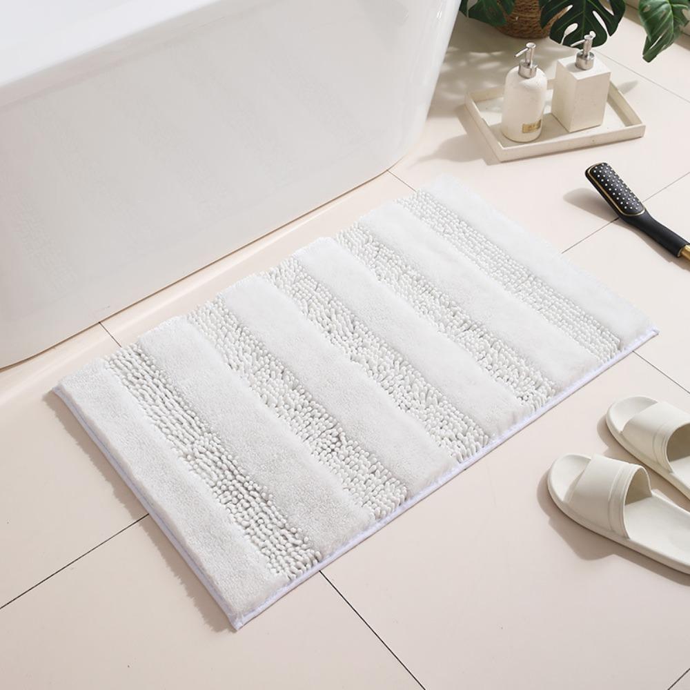 Simple Wind Woven Chenille Pearl Yarn Bathroom Non-slip Mat Entry Door Bathroom Floor Mat