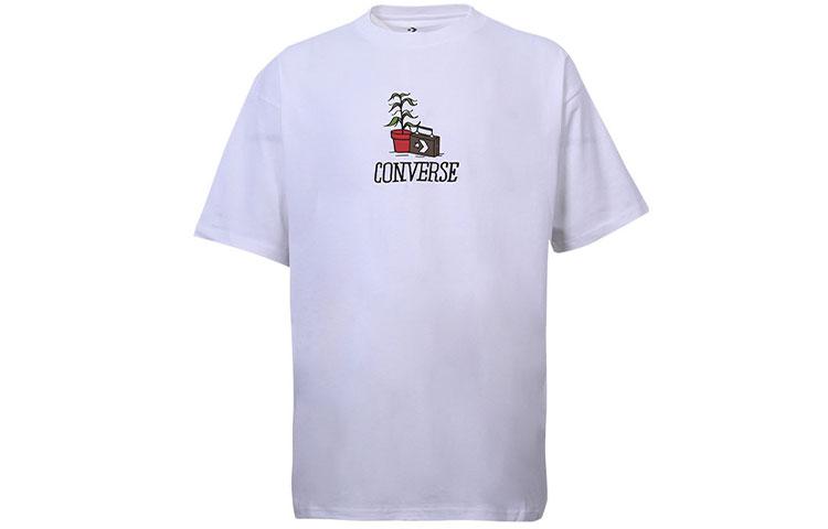 Converse Drop Shoulder Sleeve T-Shirt Men s White 10023266-A02 M