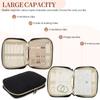 Jewelry Organizer Case Necklace Earring Pouch Storage Bag Zipper Pockets Book Travel Portable Large Capacity Jewelry Display