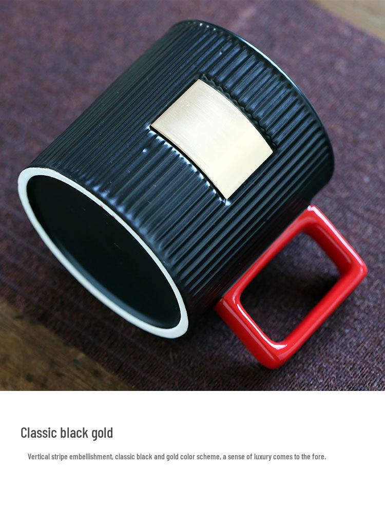 Door Starbucks geïnspireerde koffiemokken met verticale strepen - Amerikaanse stijl